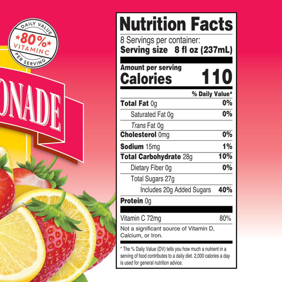 64oz Strawberry Lemonade Juice