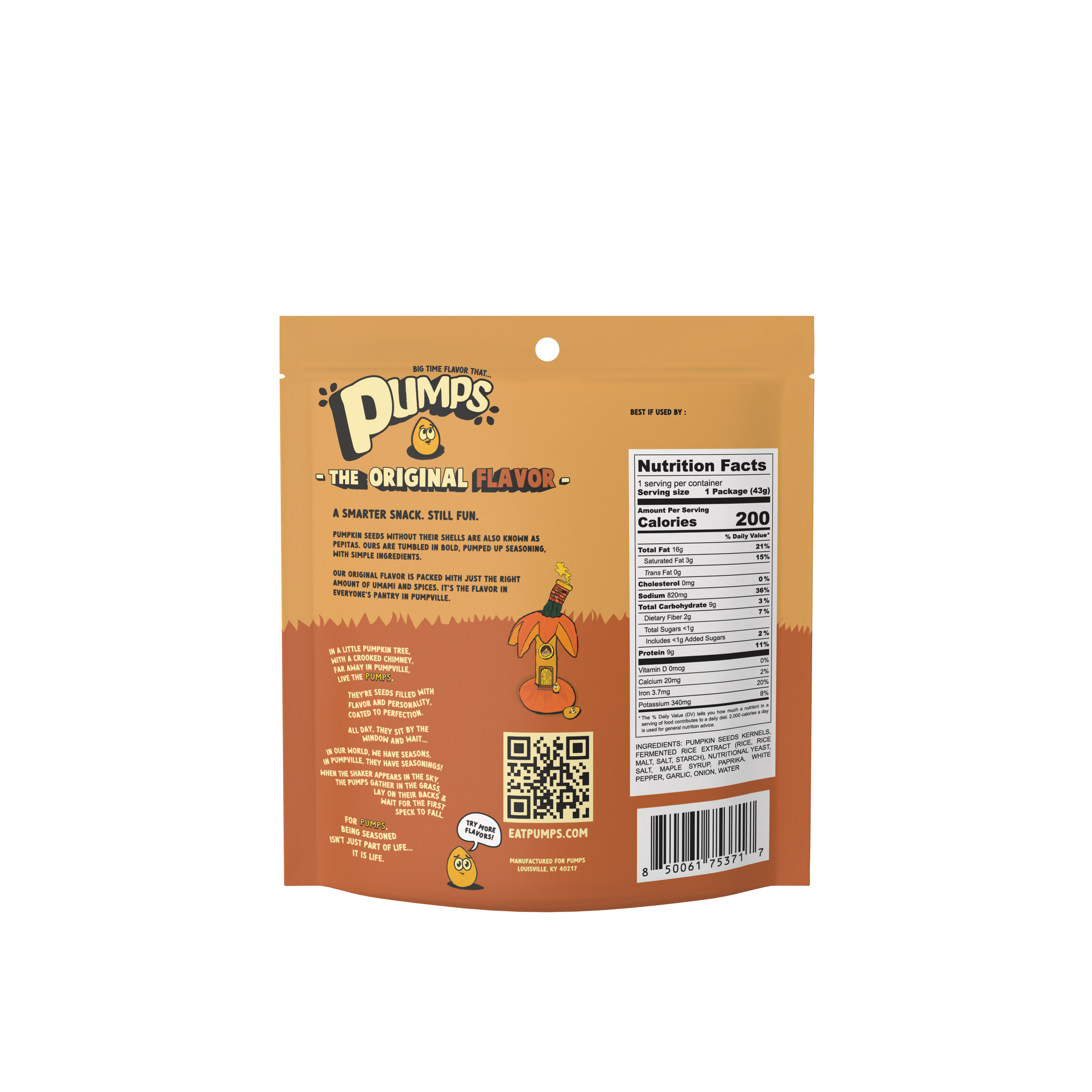 Pumps Toasted Original Flavor Pumpkin Seeds