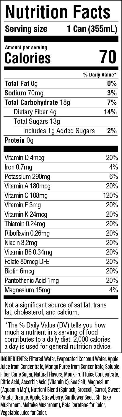 Orange Mango Nutrient Hydration Coconut Water