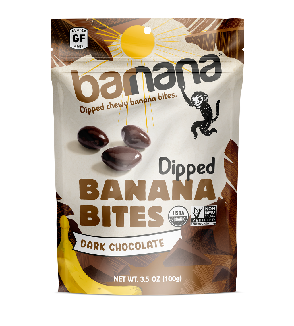 Organic Dipped Dark Chocolate Banana Bites