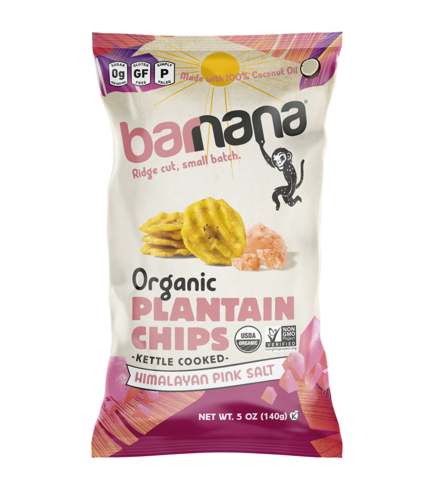 Organic Kettle Cooked Himalayan Pink Salt Plantain Chips