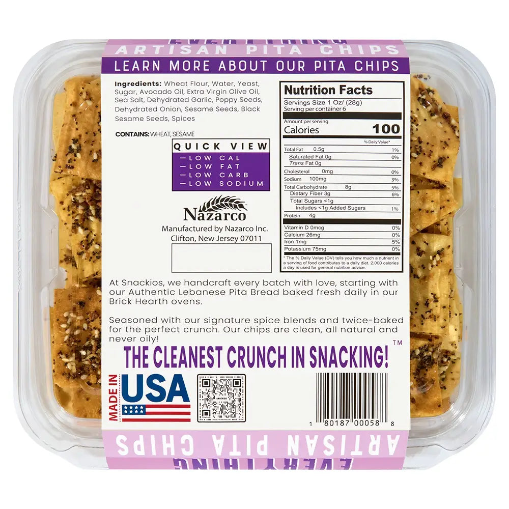 Snackios Everything Pita Chips