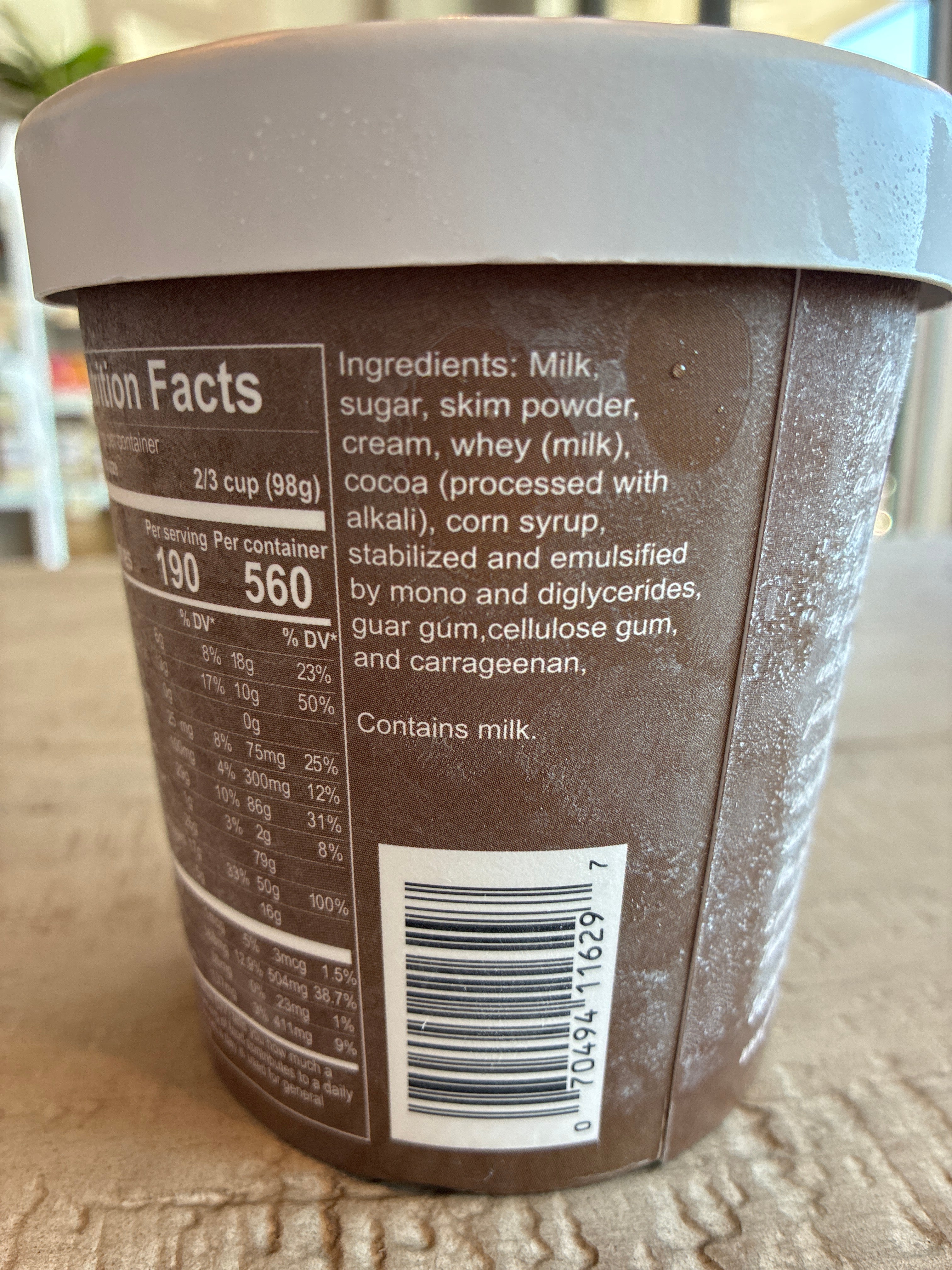 Falk's Chocolate Ice Cream