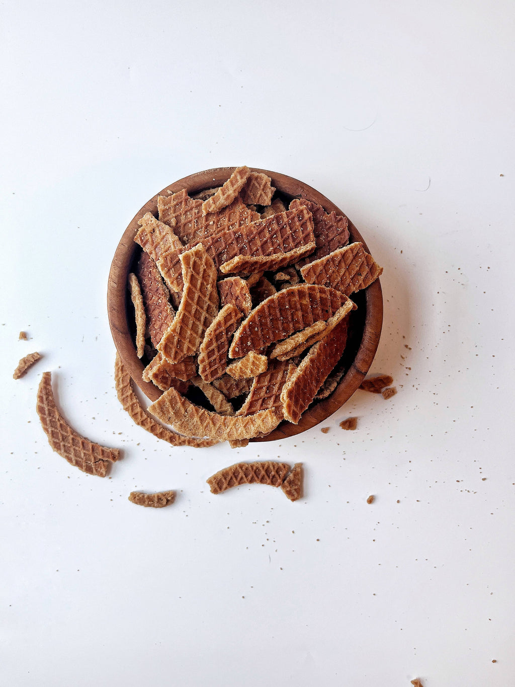 Stroopwafel Pieces: 8 oz Bag / Non-Caramel
