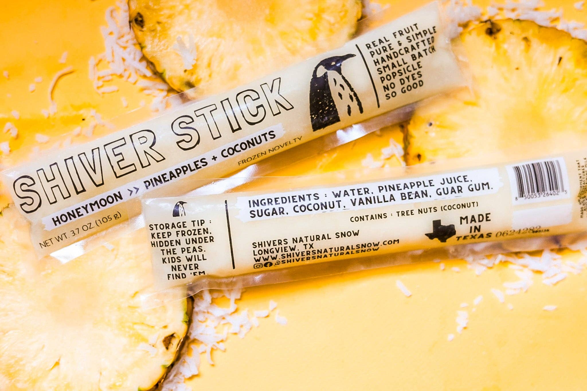 Honeymoon : Pineapples + Coconuts - Single Popsicle