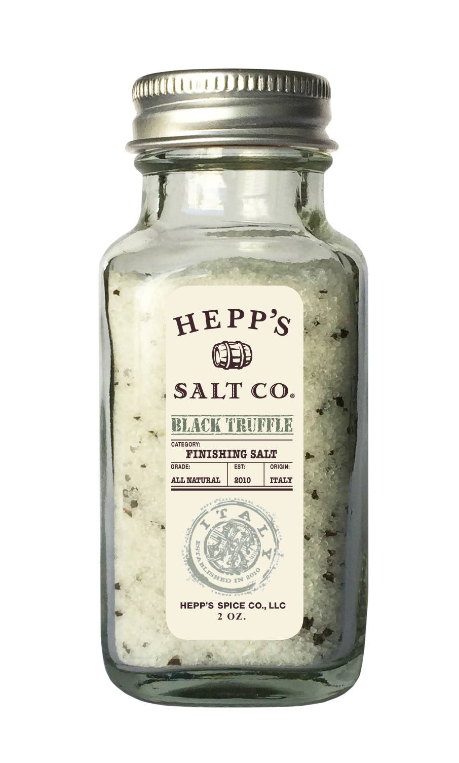 Black Truffle Sea Salt 2 oz Jar