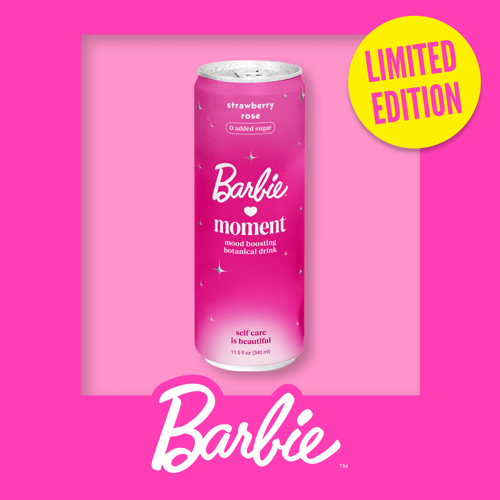 Barbie x Moment Strawberry Rose Drink