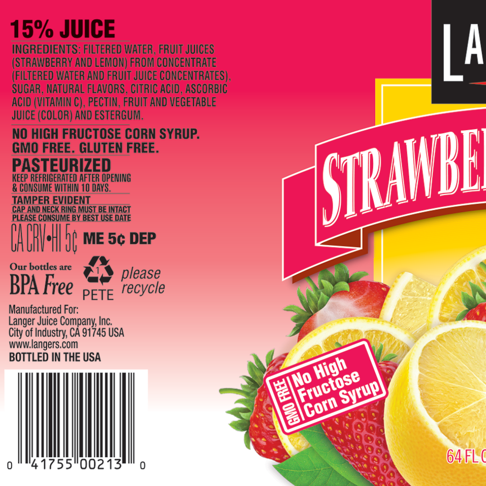 64oz Strawberry Lemonade Juice