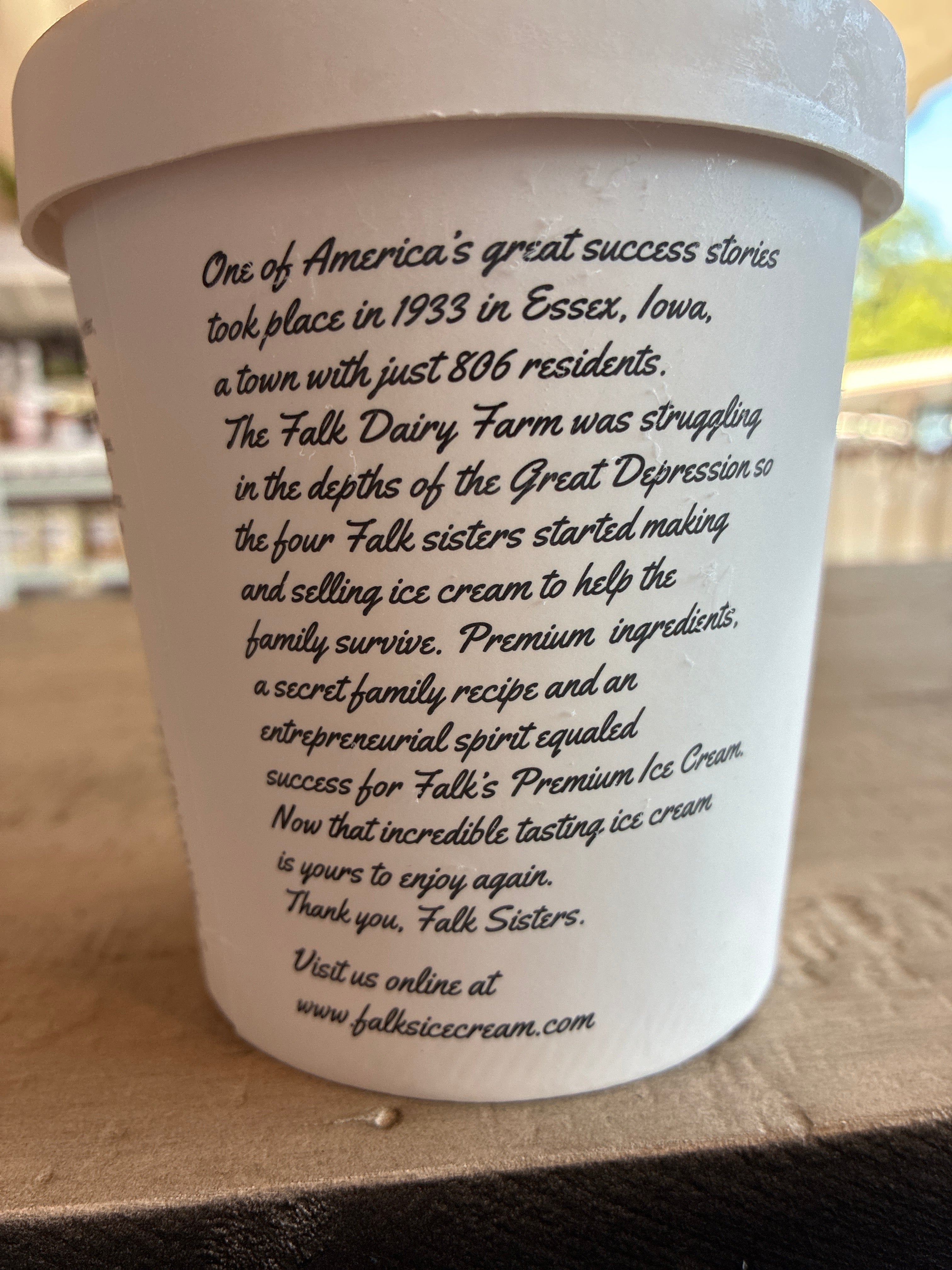 Falk's Vanilla Ice Cream