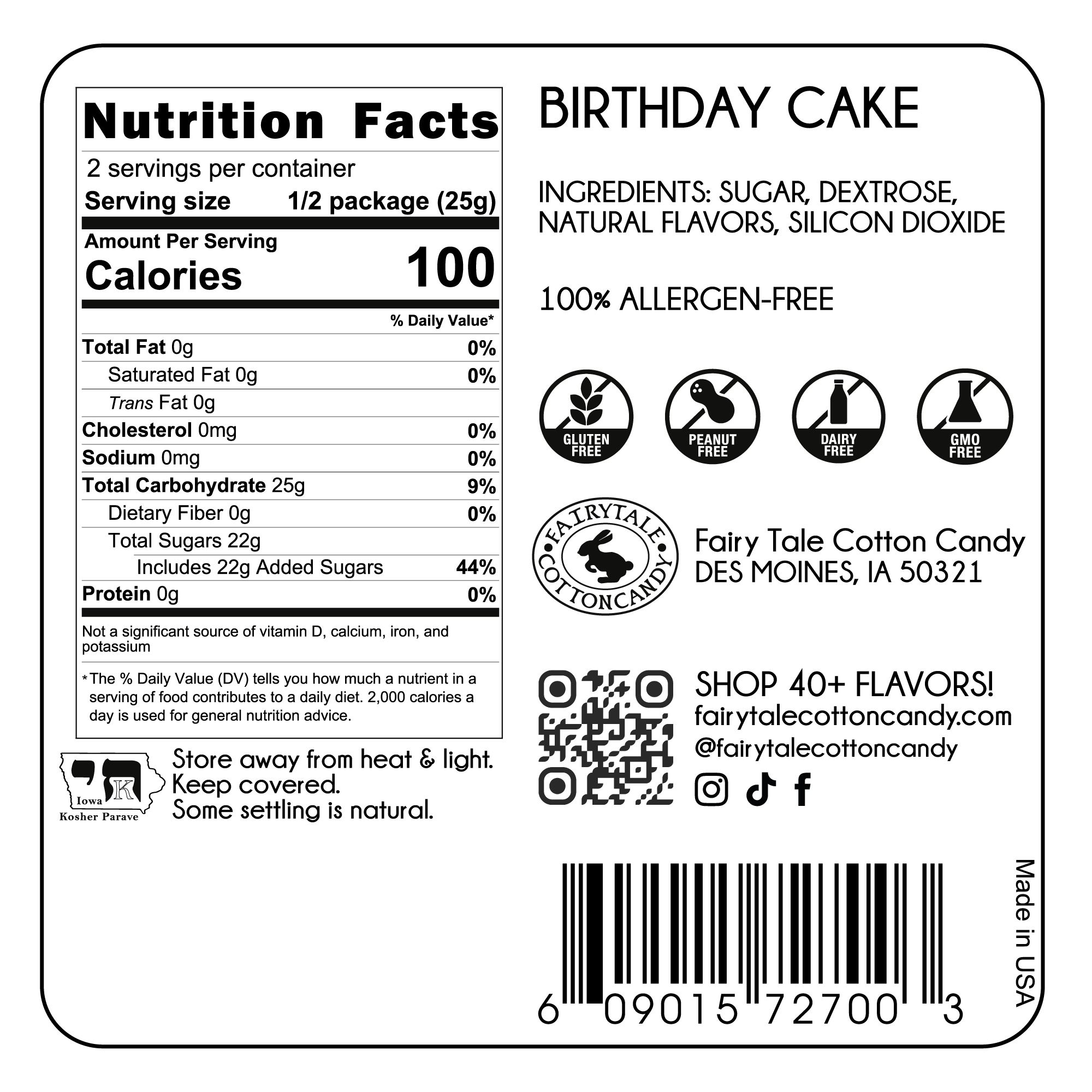 Birthday Cake Cotton Candy