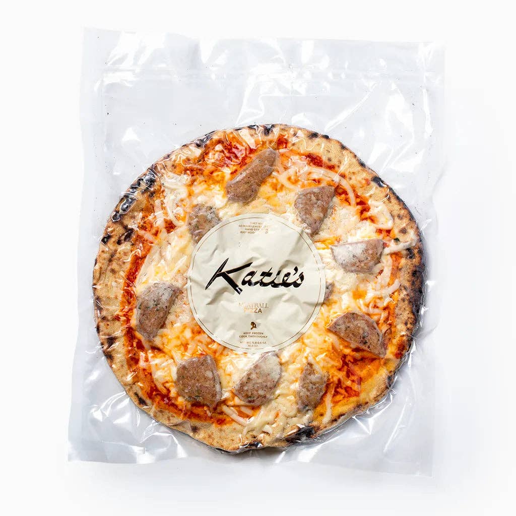 Katie's Frozen Meatball Pizza