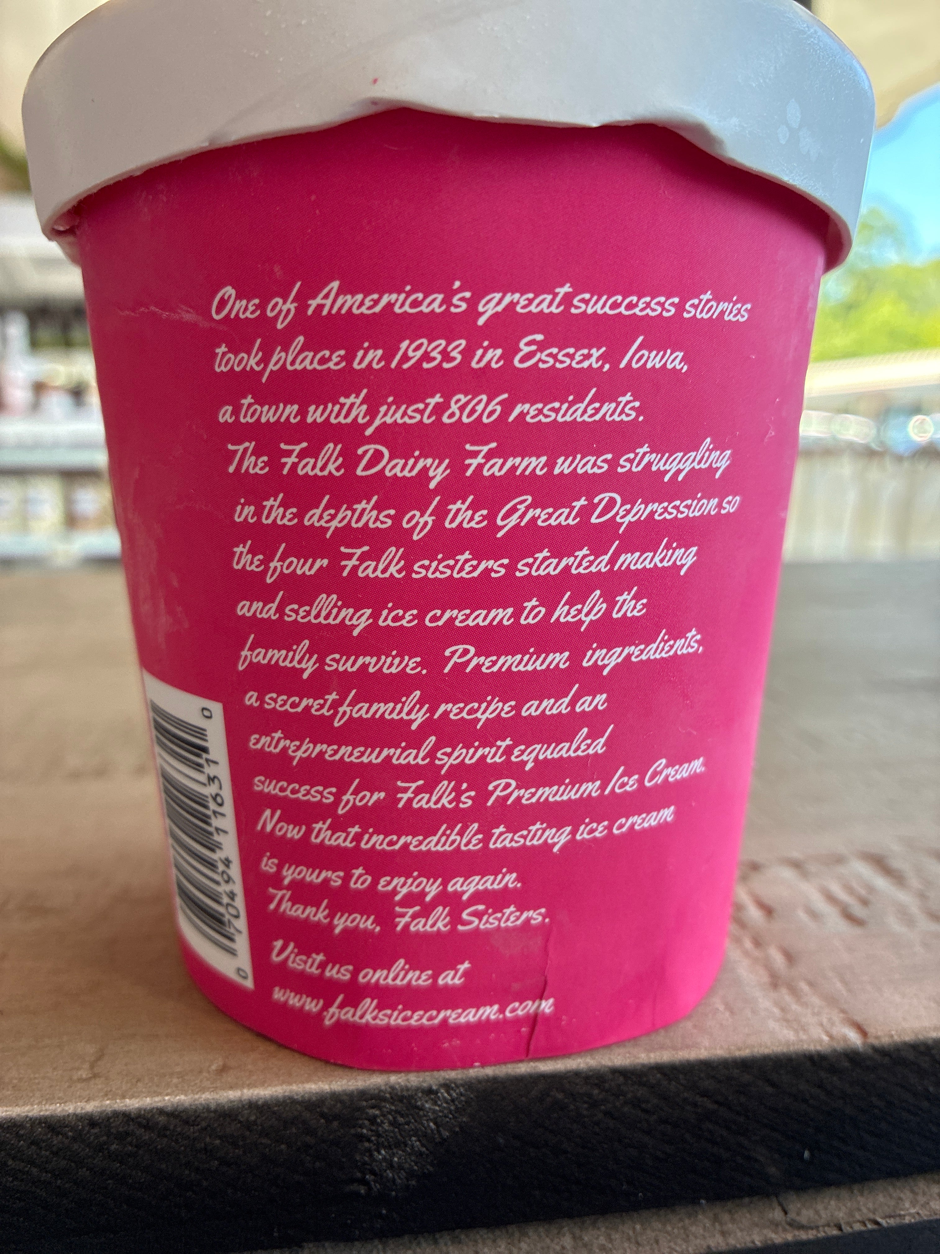 Falk's Strawberry Ice Cream