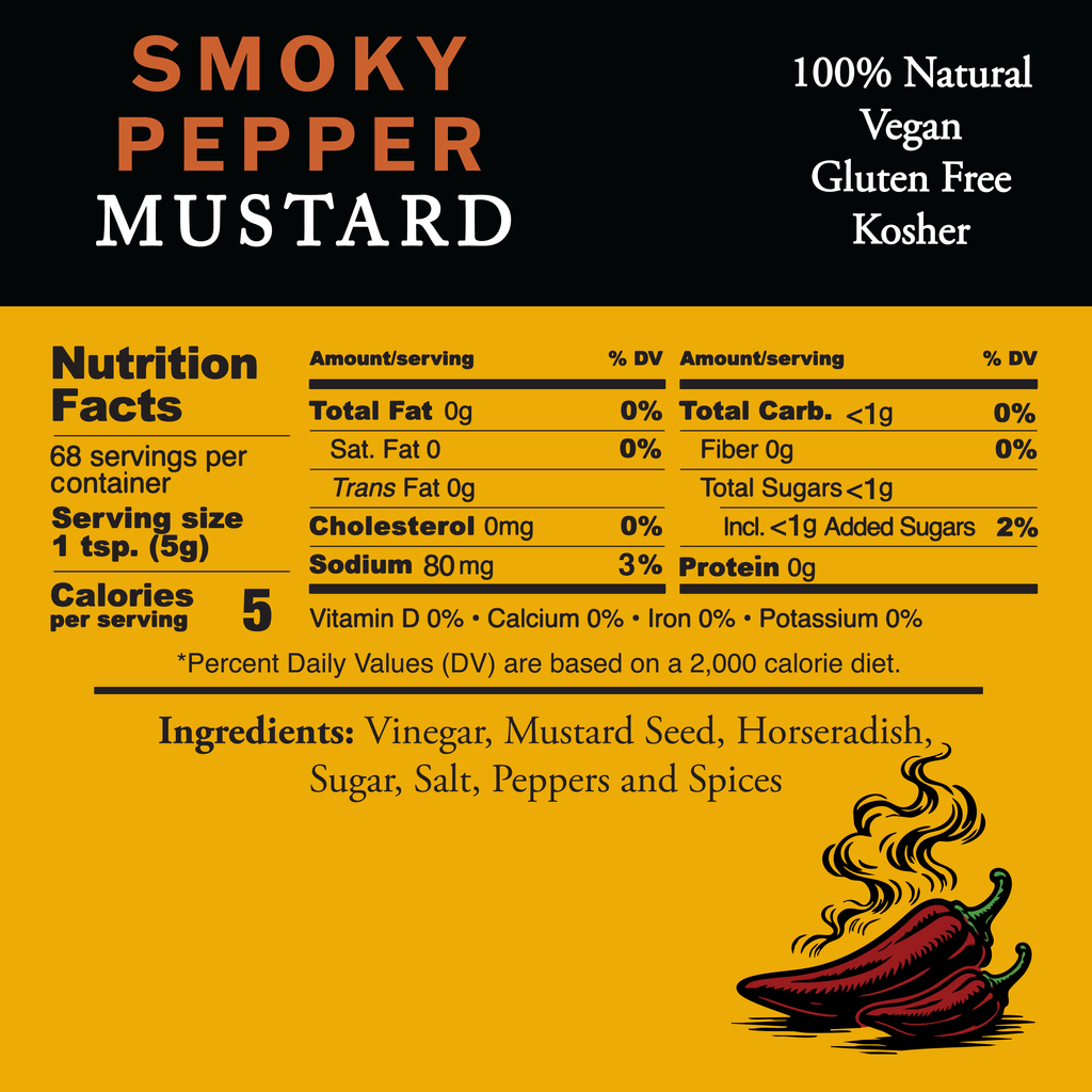 Smoky Pepper Mustard 12 oz squeeze bottle
