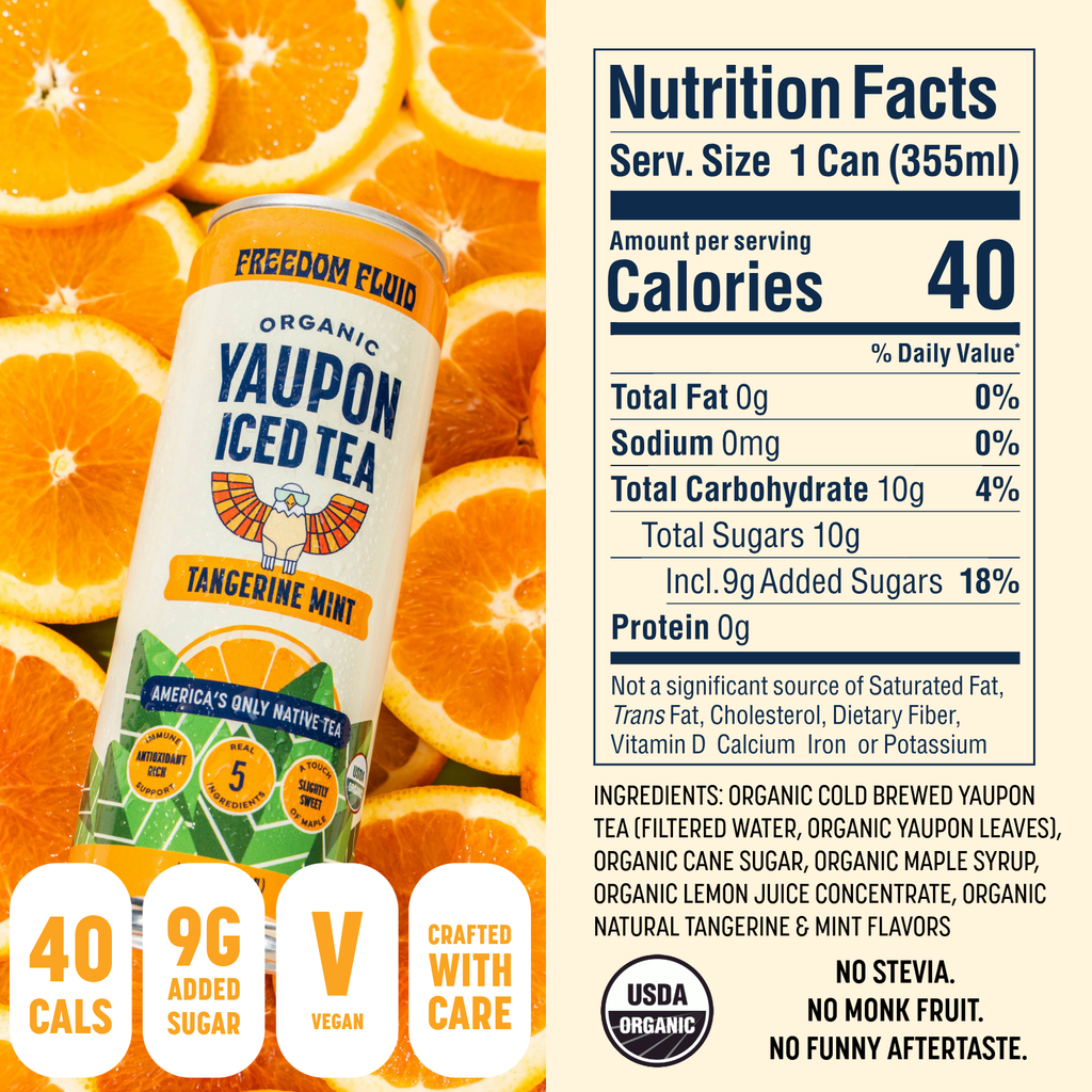 Tangerine Mint Organic Yaupon Iced Tea