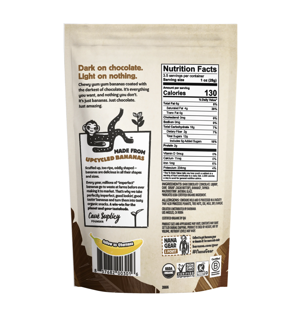 Organic Dipped Dark Chocolate Banana Bites