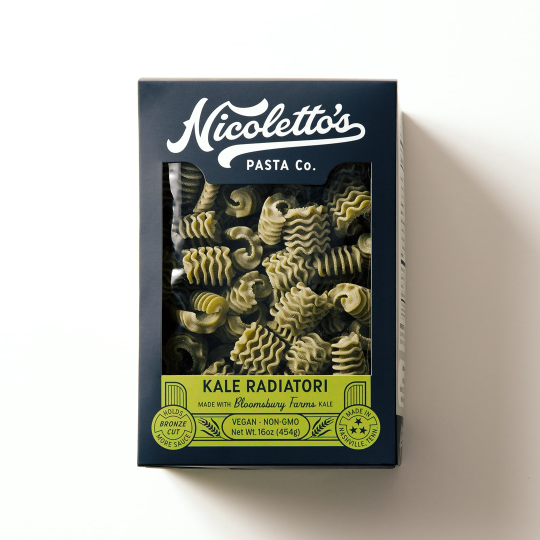 Bronze Cut Kale Radiatori Pasta