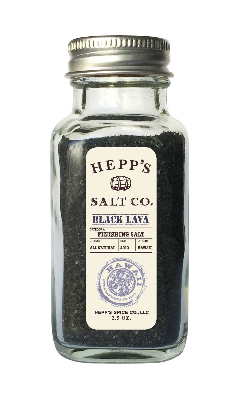Black Lava Sea Salt 2.5 oz Jar