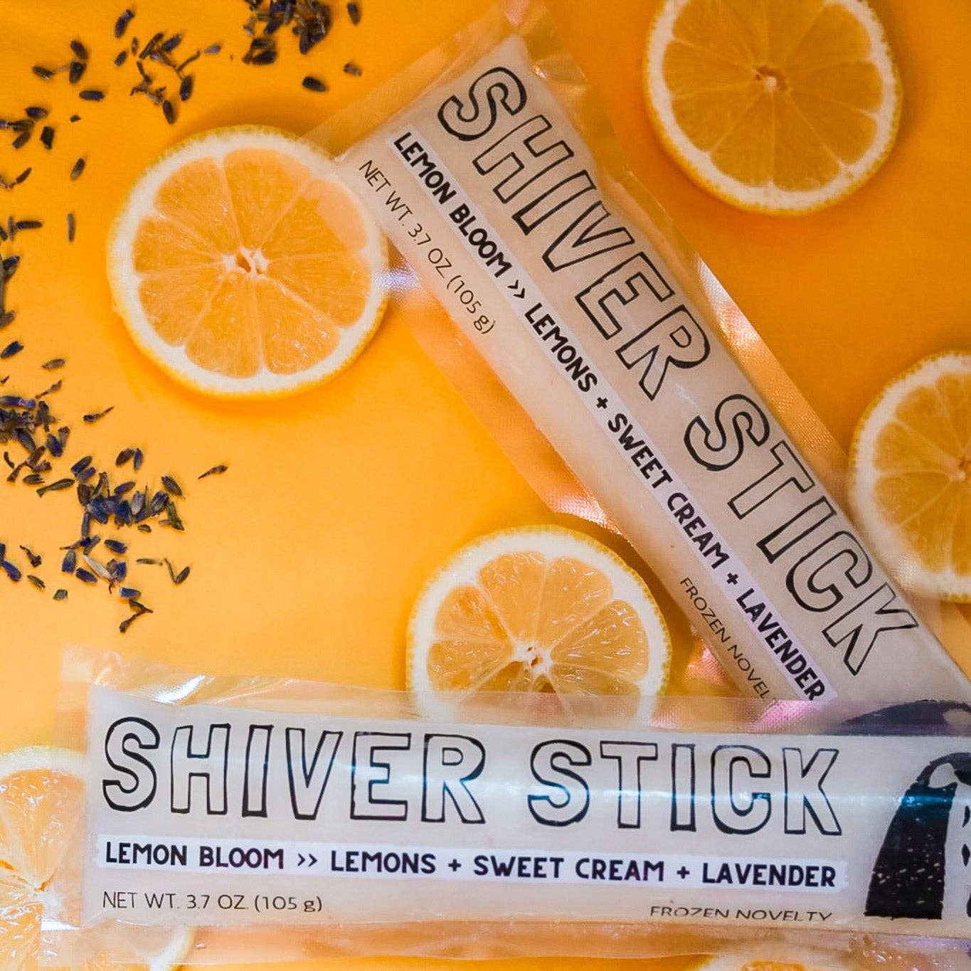Lemon Bloom : Lemon + Sweet Cream + Lavender - Single Popsicle