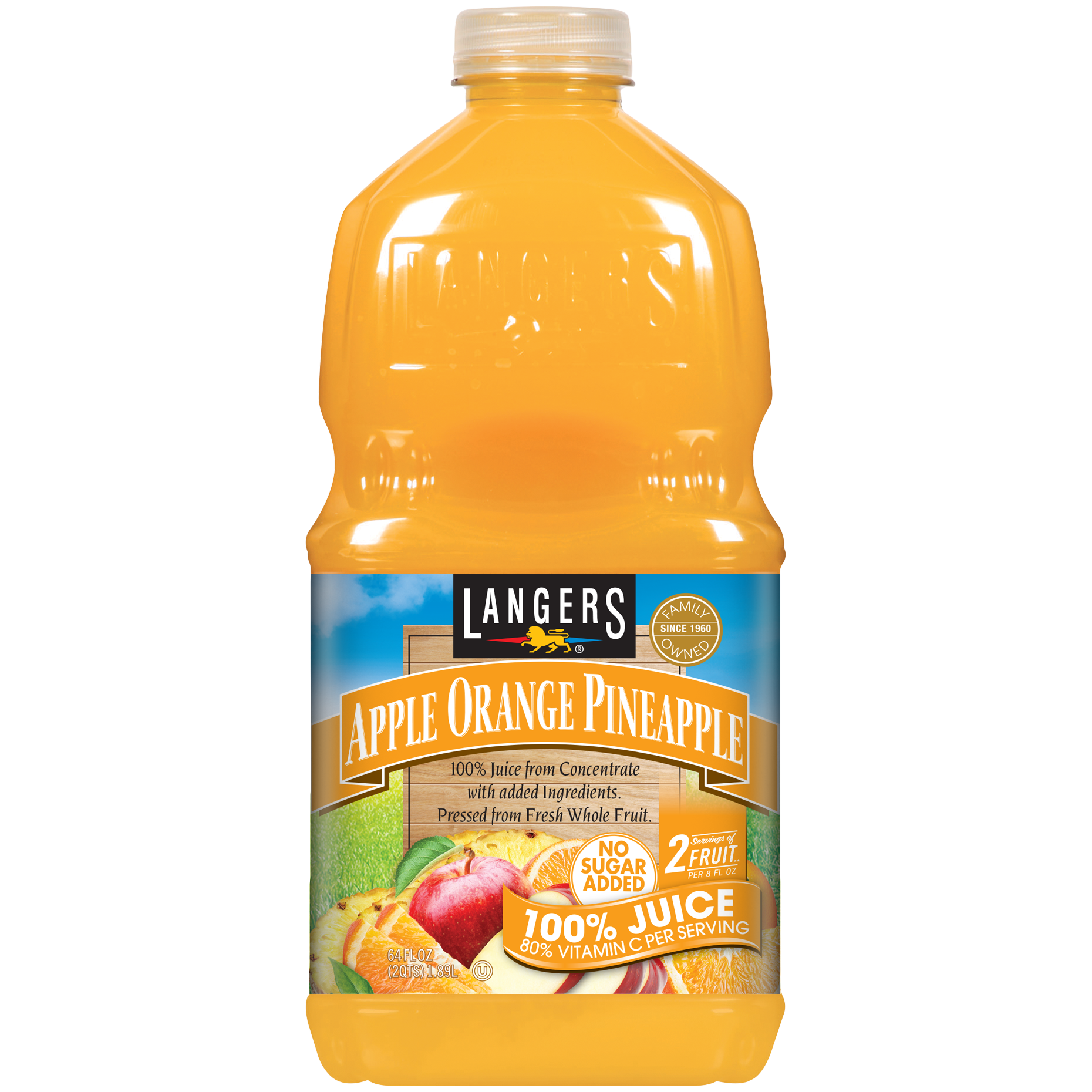 64oz Apple Orange Pineapple Juice