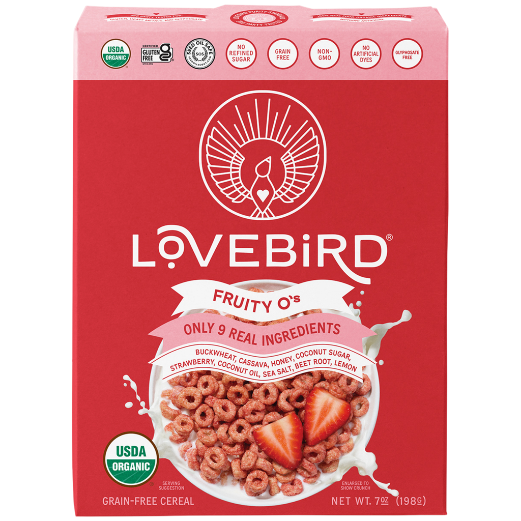 Lovebird Strawberry Fruity O Grain Free Cereal
