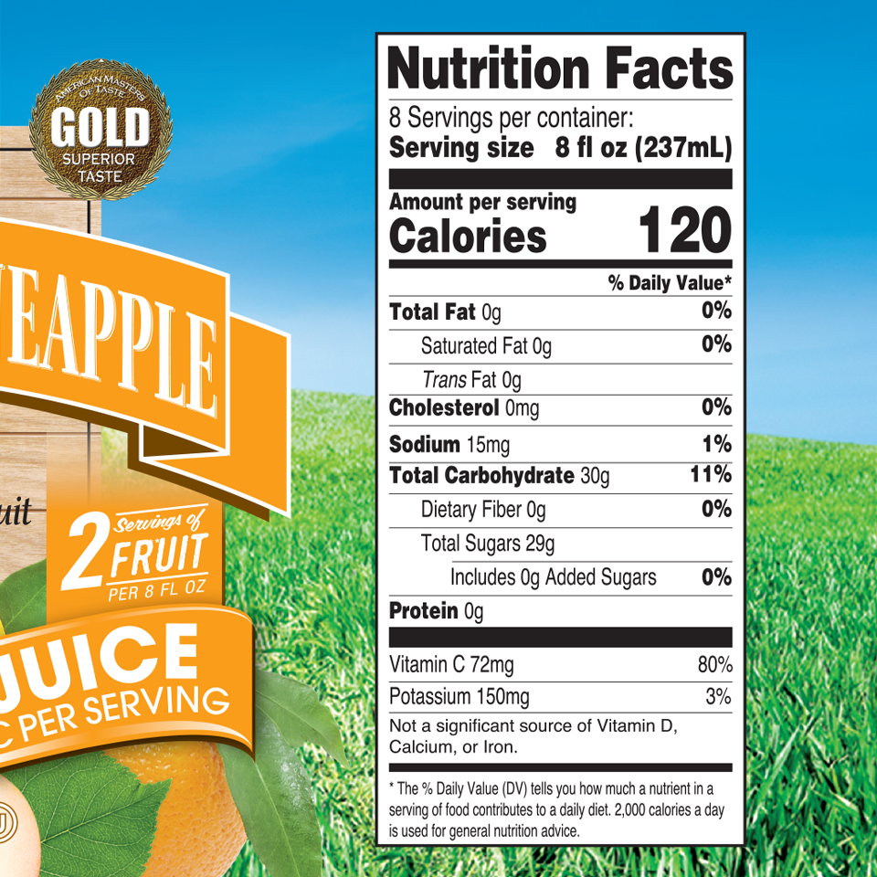 64oz Apple Orange Pineapple Juice