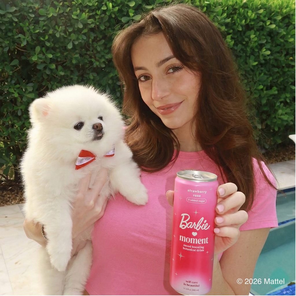 Barbie x Moment Strawberry Rose Drink