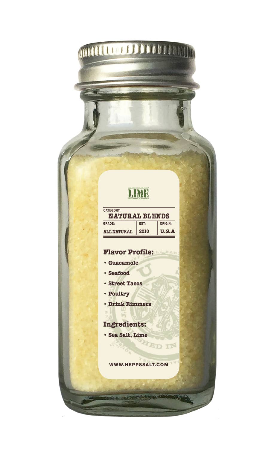 Lime Sea Salt 2 oz Jar