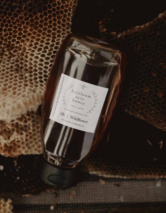 Raw Wildflower Heirloom Acre Honey Squeeze Bottle