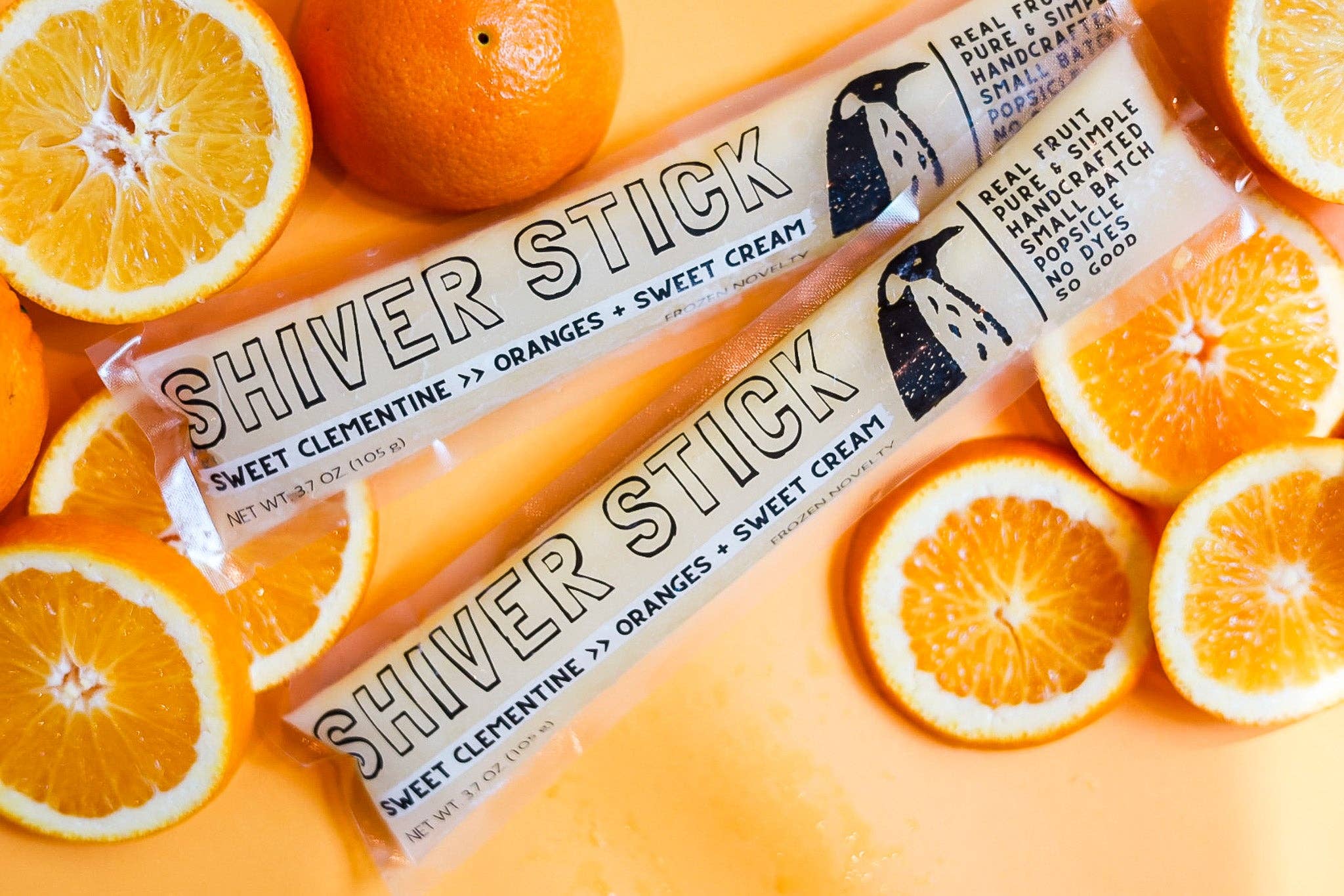 Clementine : Oranges + Sweet Cream - Single Popsicle