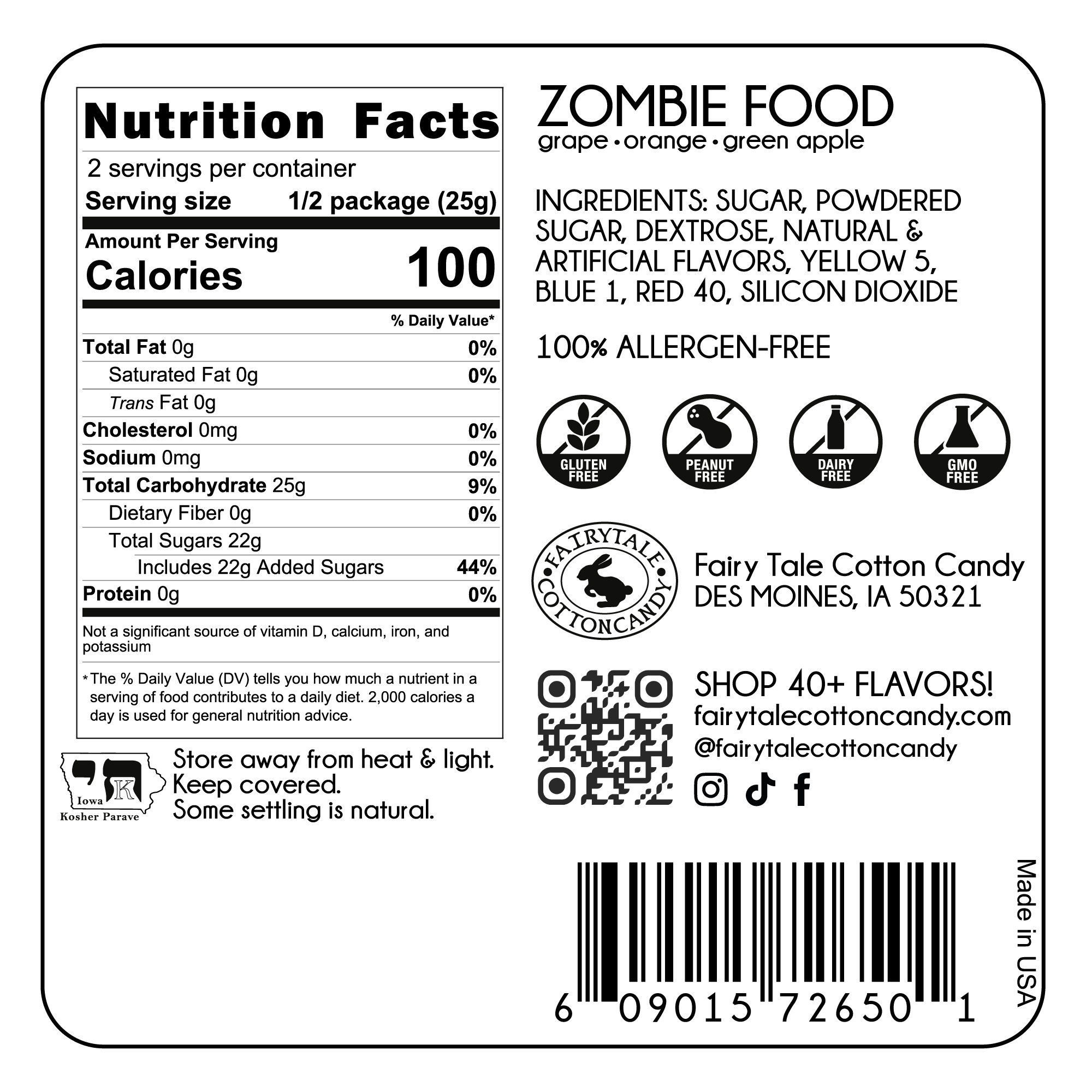 Zombie Food Cotton Candy