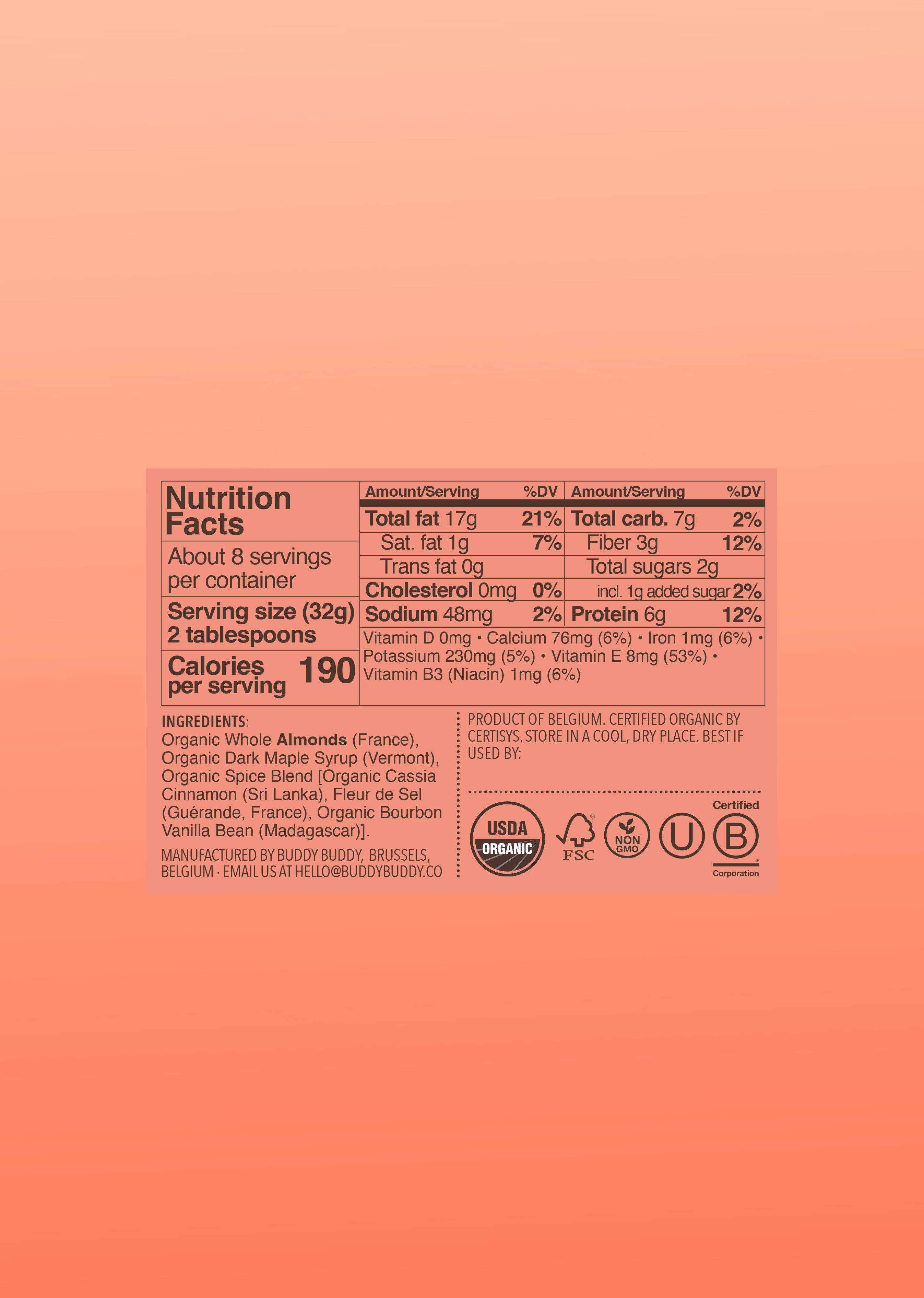 Organic Cinnamon Roll Almond Nut Butter
