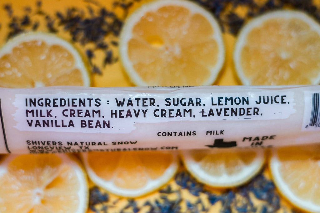 Lemon Bloom : Lemon + Sweet Cream + Lavender - Single Popsicle